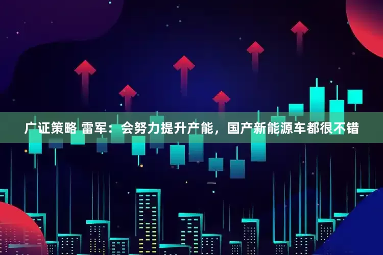 广证策略 雷军：会努力提升产能，国产新能源车都很不错