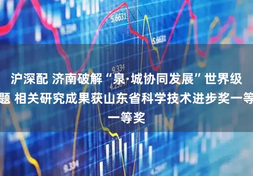 沪深配 济南破解“泉·城协同发展”世界级难题 相关研究成果获山东省科学技术进步奖一等奖
